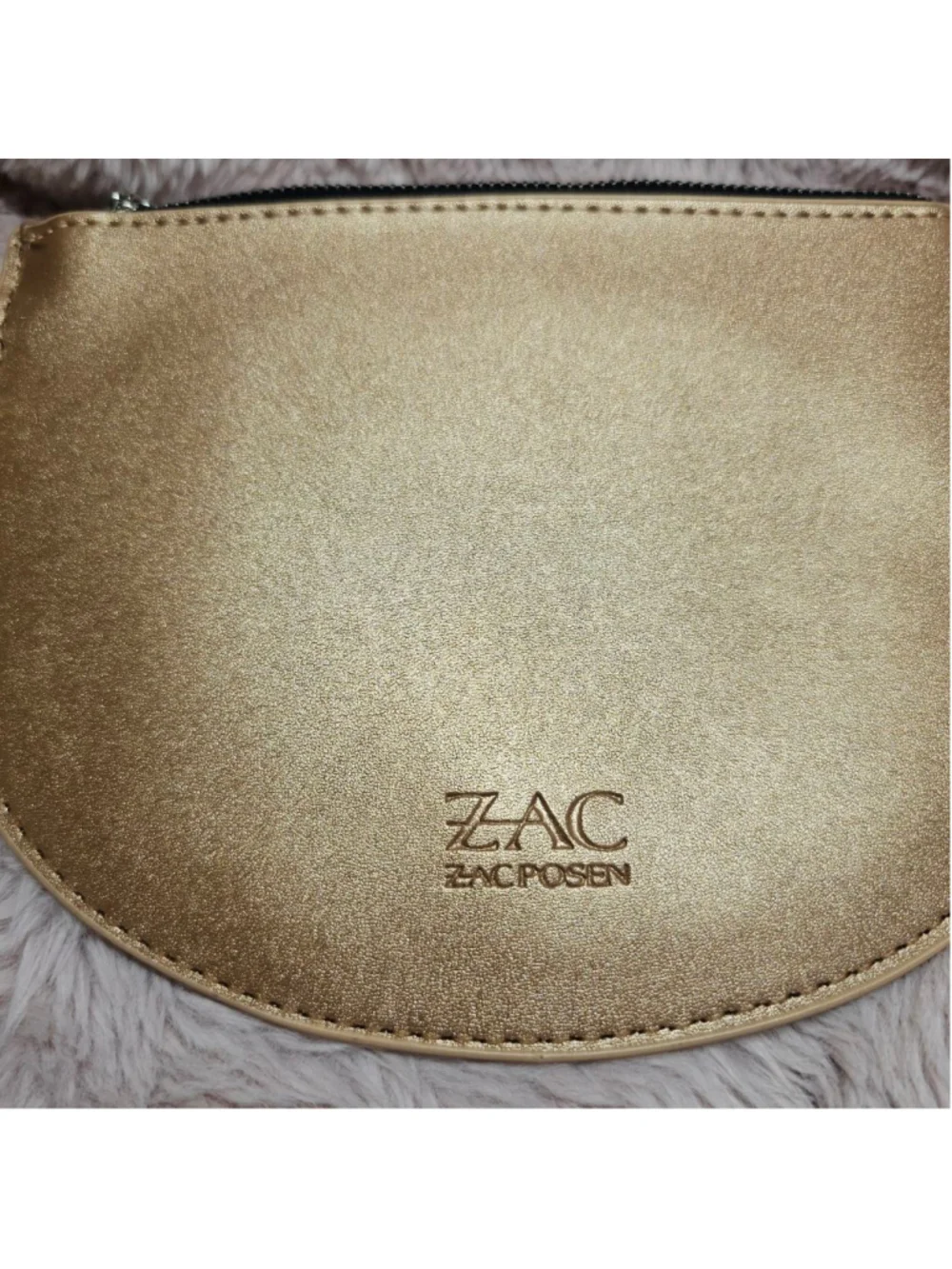 Zac Posen Metallic Gold Mini Pouch with Chain